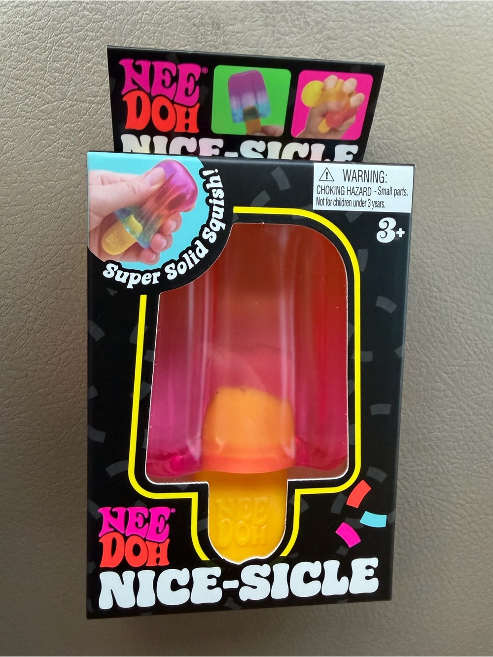 Schylling nee doh Nice-Sicle Kids Toy - Orange and Pink Squishy Popsicle